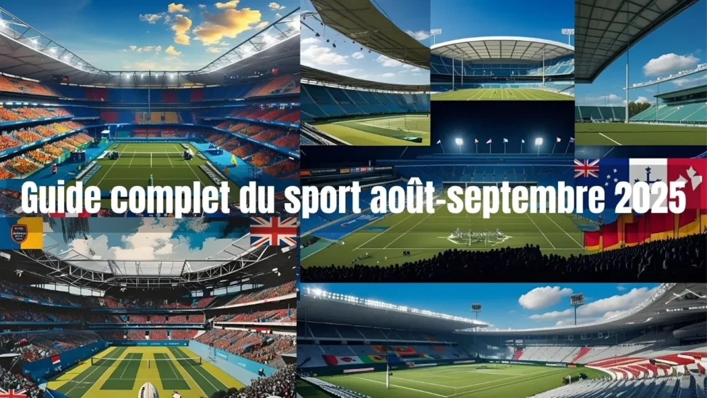Guide complet du sport – Août & Septembre 2025 : Tous les événements à ne pas manquer